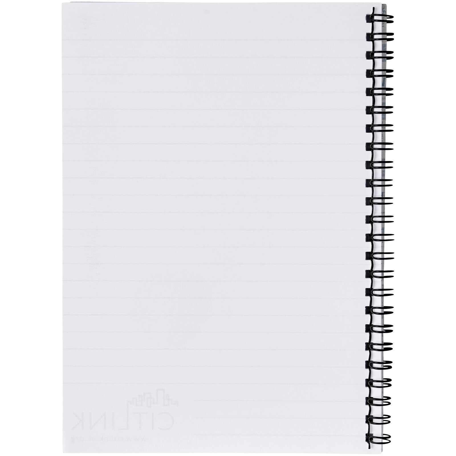 Desk-Mate A4 Notizbuch mit Spiralbindung - weiss -  schwarz-134