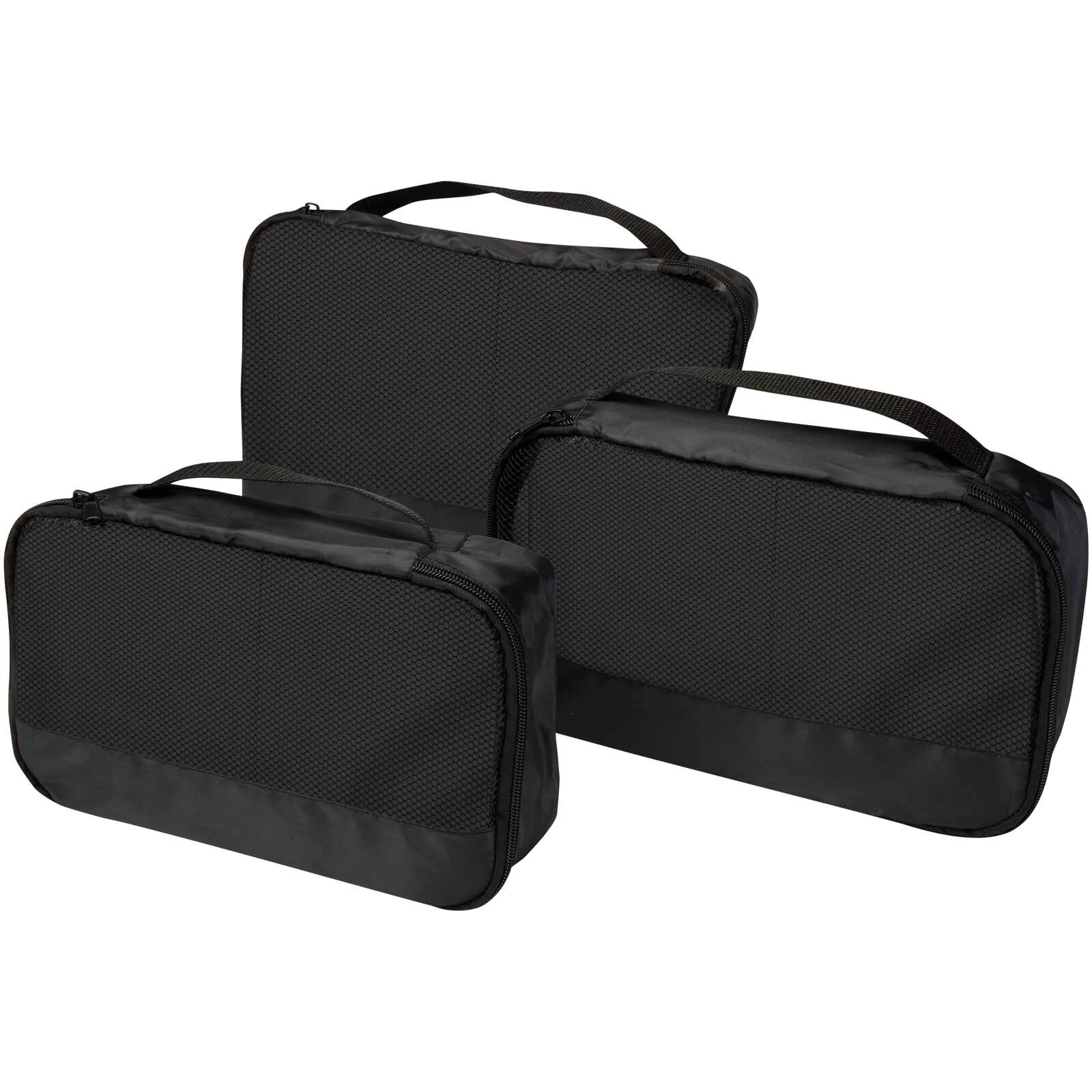 Jet GRS recycelte Packwürfel – 3er-Set - schwarz-523