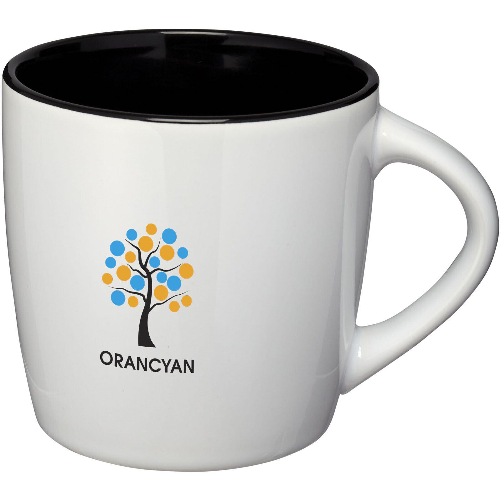 Aztec 340 ml Keramiktasse - weiss -  schwarz-134