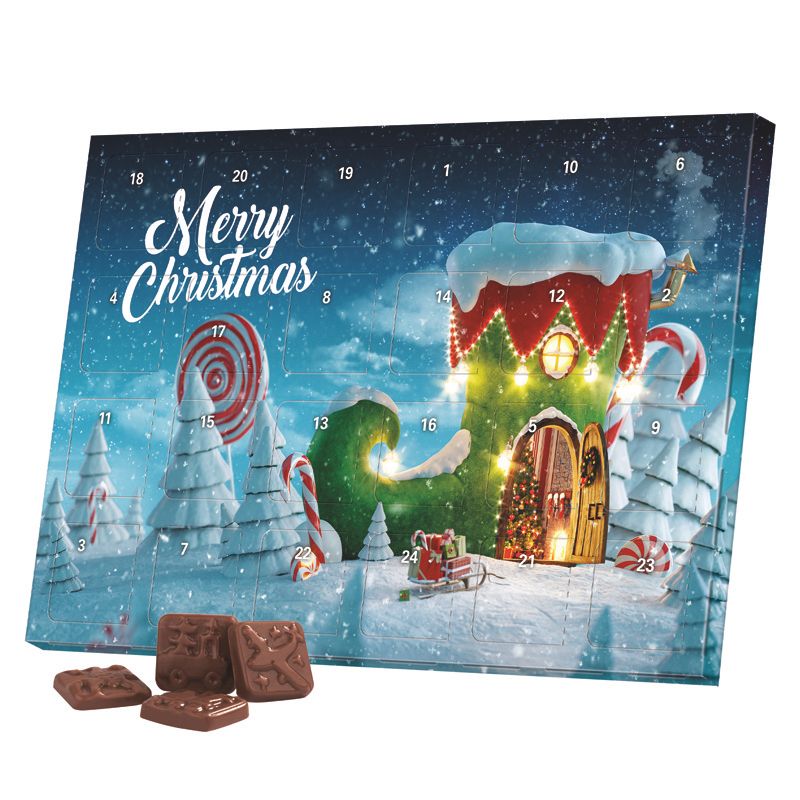 Classic Tisch Adventskalender, Blister gefüllt, Alpenmilch Schokotäfelchen-102