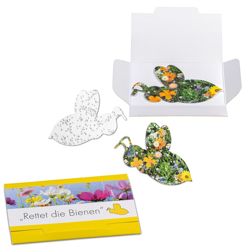 Samenpapier in Klappkärtchen - Blümchen-32