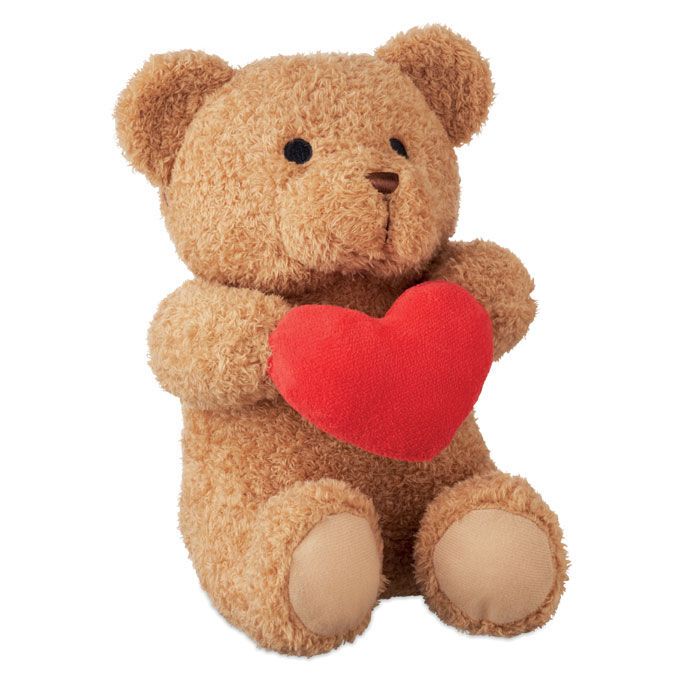 Teddybär mit Herz 23cm SNUGGLE - rot-829