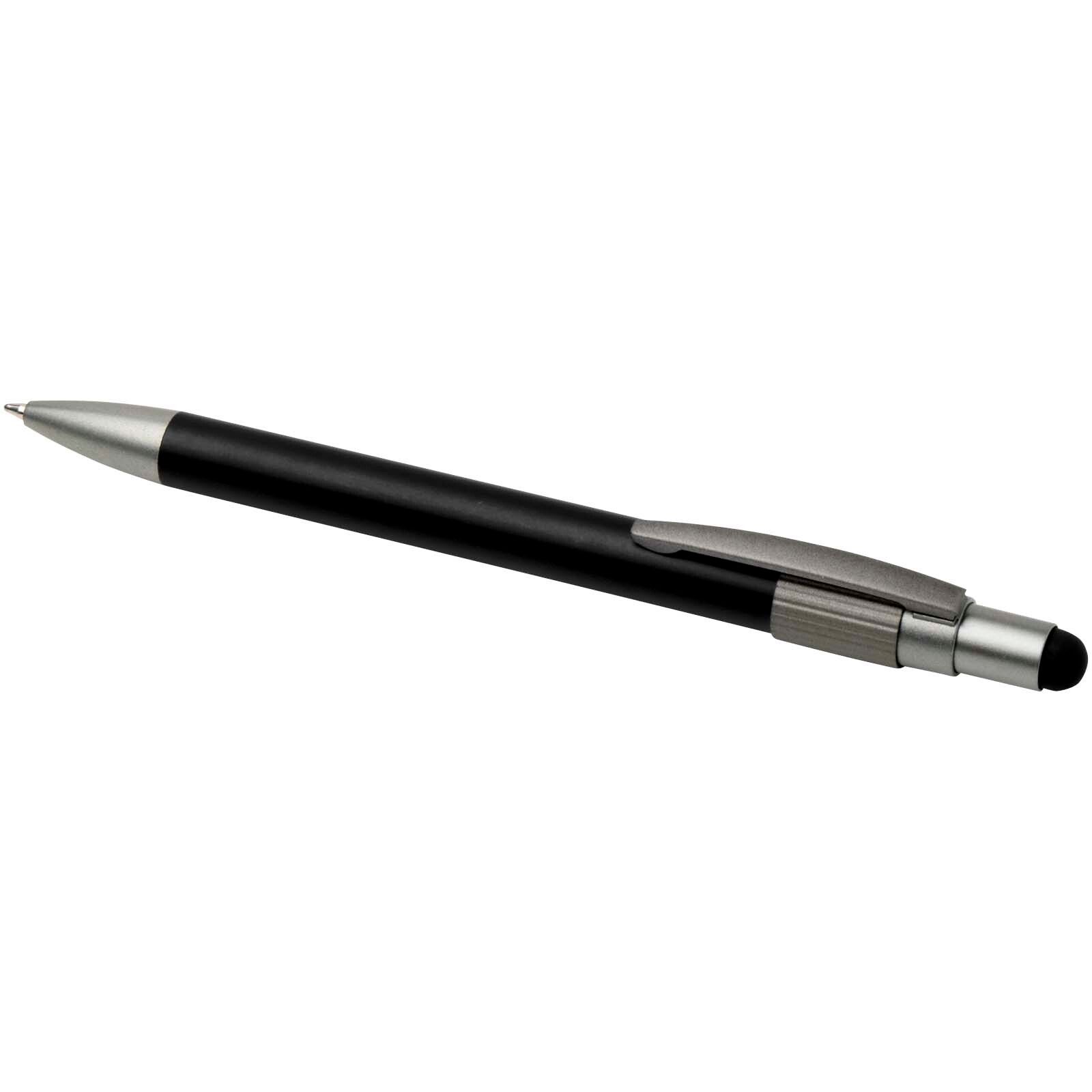 Rill RCS recycelter Kugelschreiber mit Stylus und Fidget Spinner (schwarze Mine) - schwarz-448