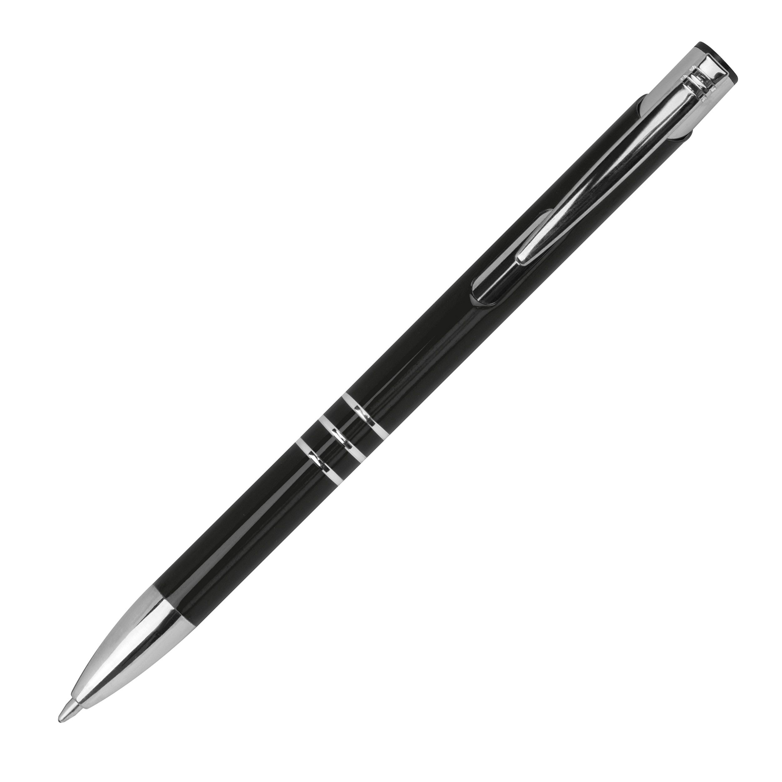 Schreibset bestehend aus einem Kugelschreiber und einem Rollerball - schwarz-777