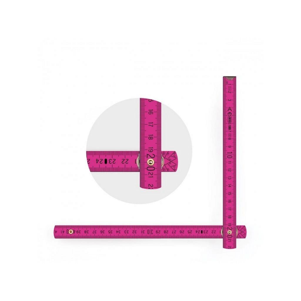 BLOCK 52 Holz Zollstock - 2m - rosa-913
