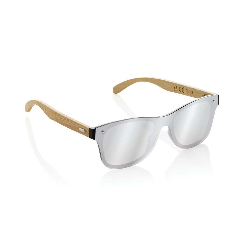 Prism Sonnenbrille aus RCS rec. Kunststoff mit Bambusbügeln - braun-231