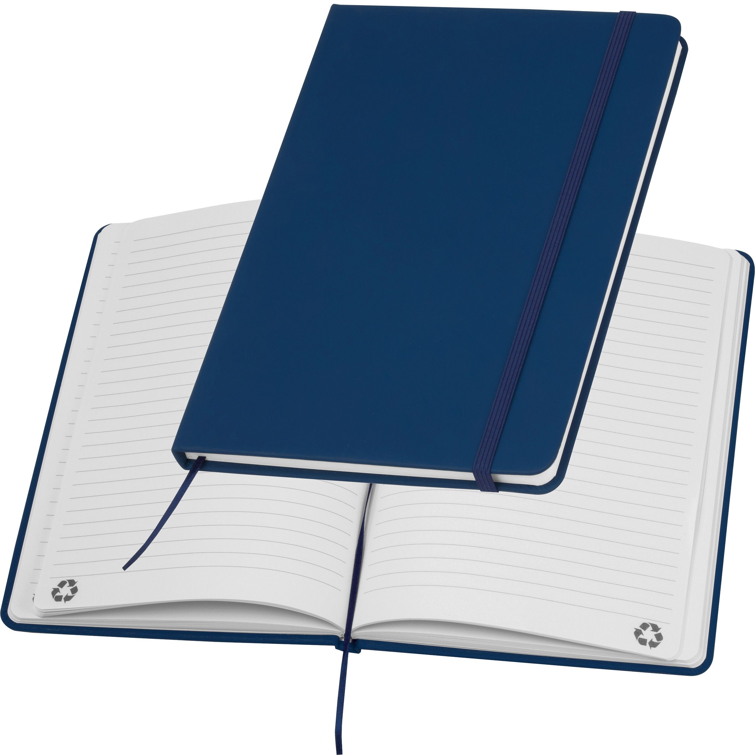 A5 Notizbuch aus Recyclingpapier  - dunkelblau-464