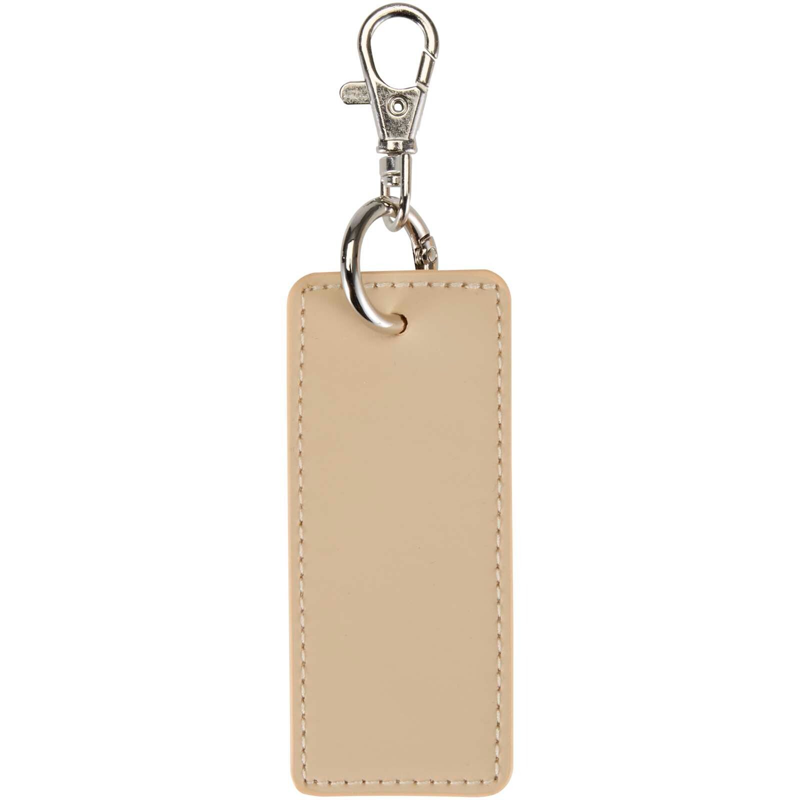 Resi Plus GRS recycelter rechteckiger Charm Schlüsselanhänger - oatmeal-309