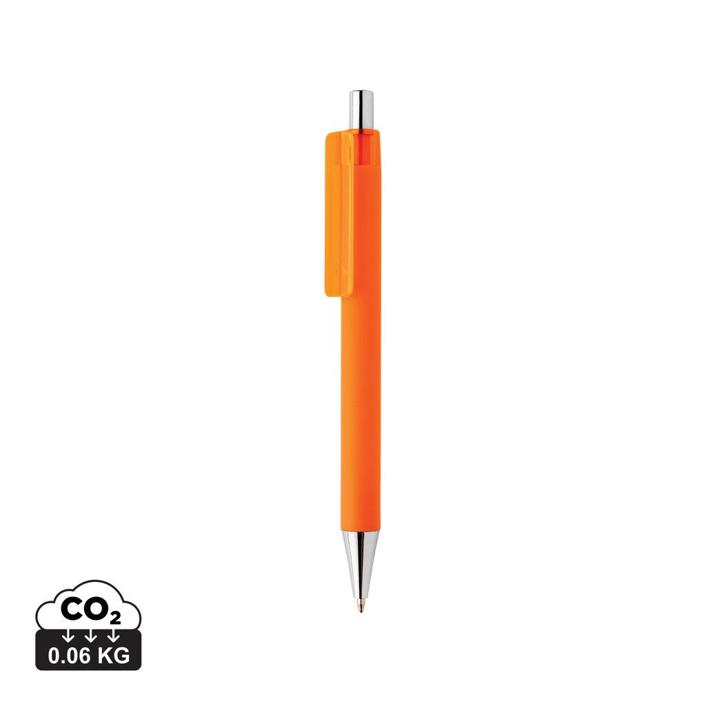 X8 Stift mit Smooth-Touch aus RCS recyceltem ABS - orange-970