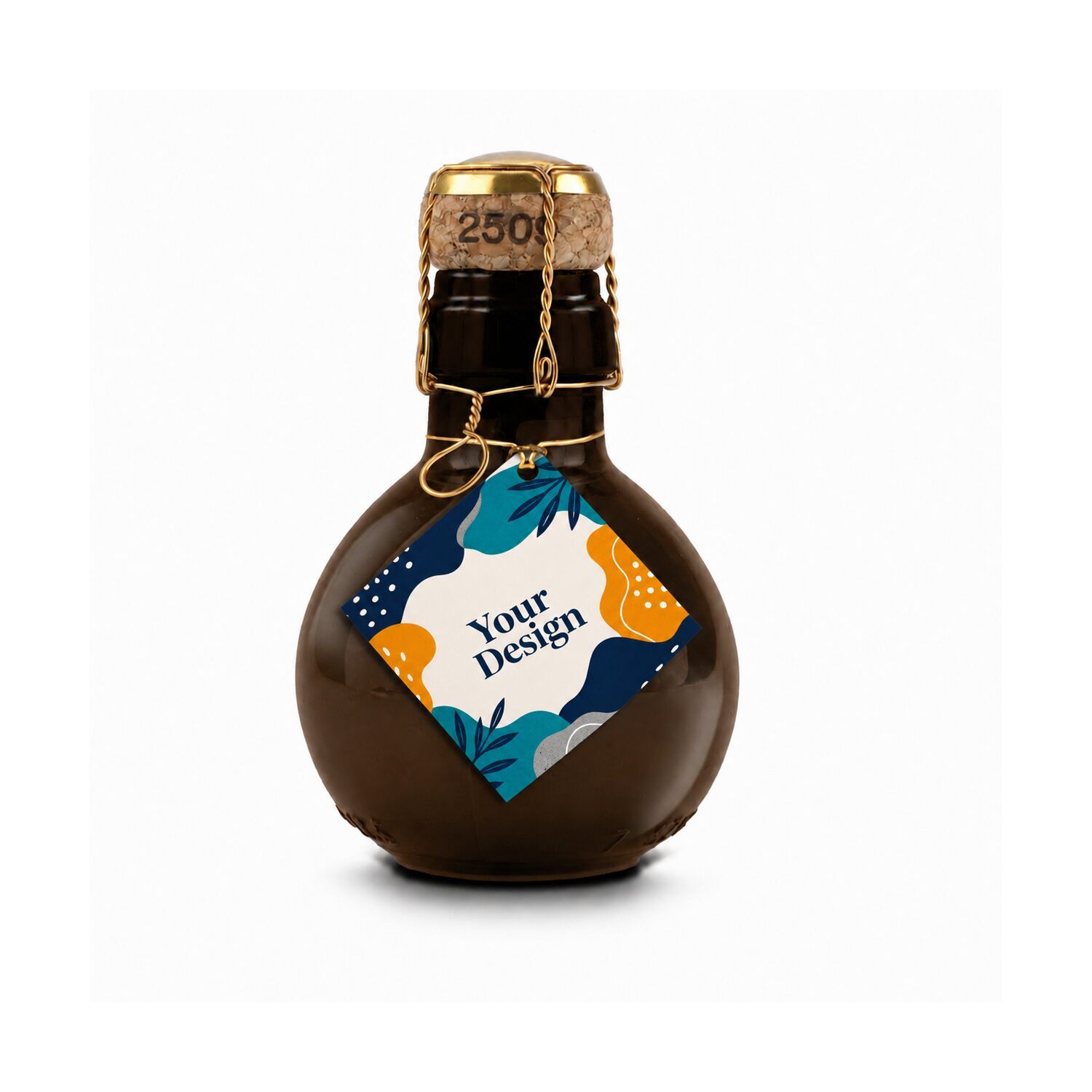Veredelungsposition Anhänger an Flasche