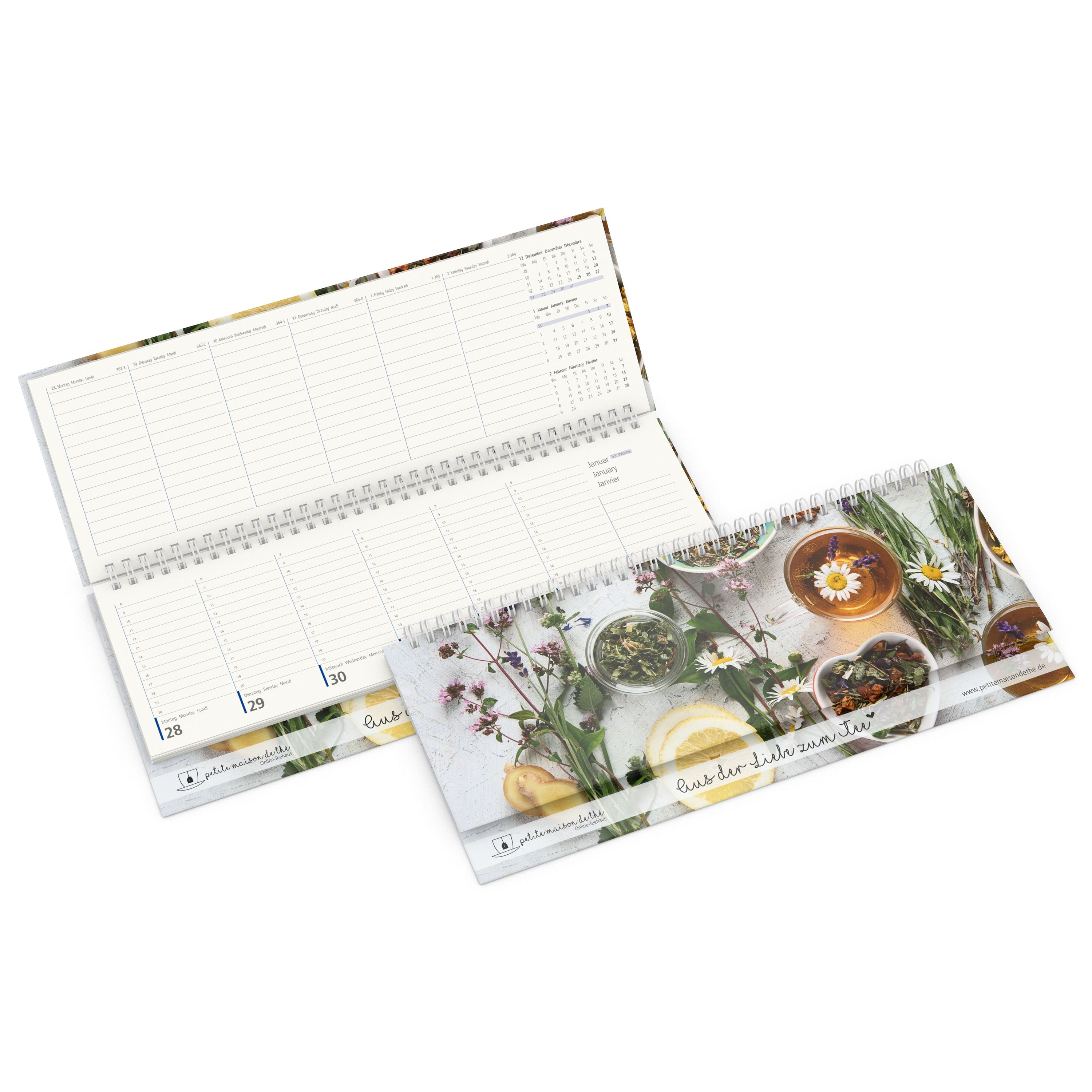 Tisch-Querkalender Compact RECYCLING, Hardcover Naturpapier-135