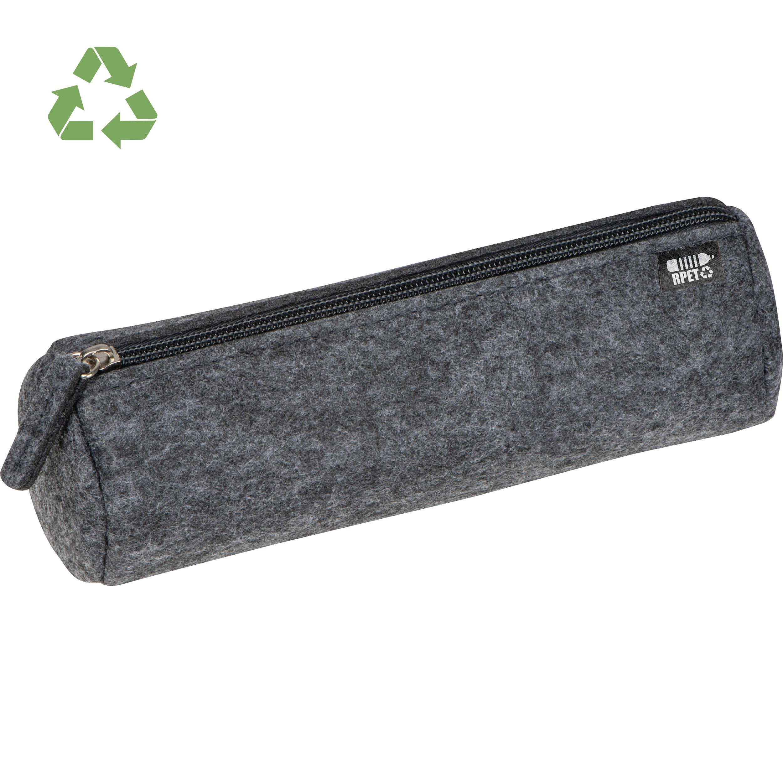 Stiftemäppchen aus recyceltem Filz  - anthrazit-46