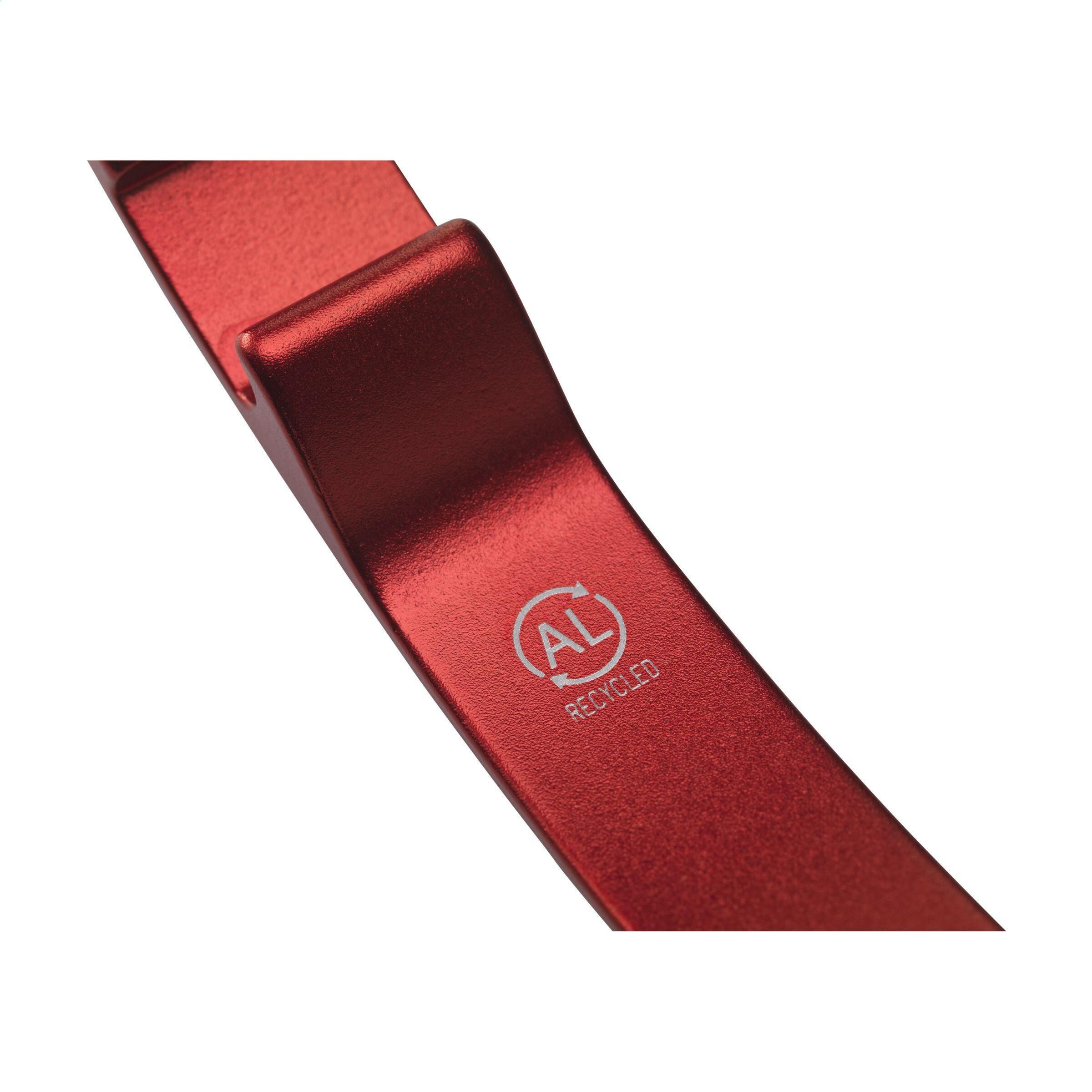 Alu Opener GRS Recycled Öffner Schlüsselanhänger - rot-916