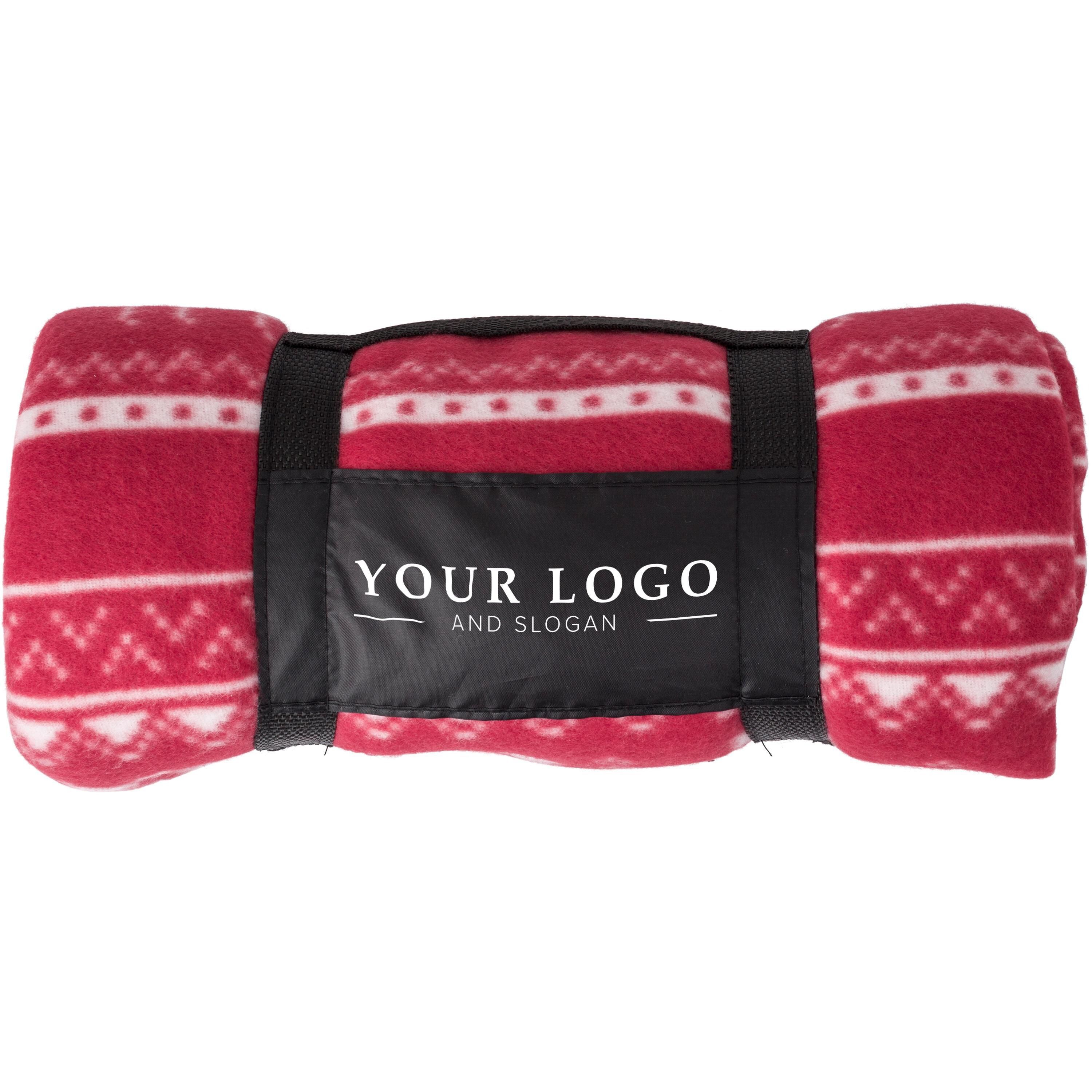 Decke aus Fleece Jane - rot-141