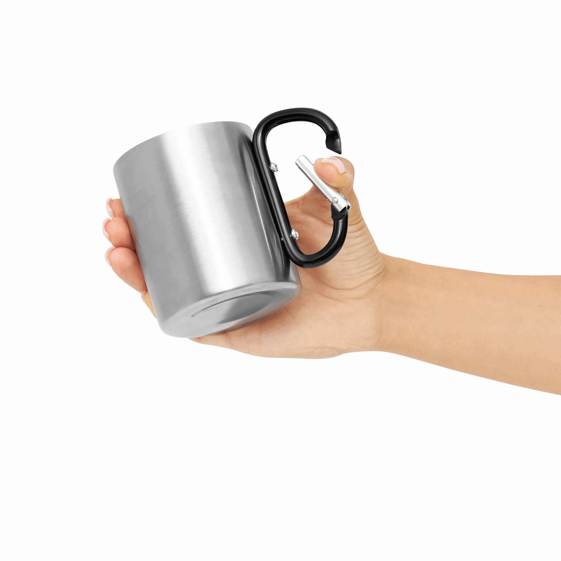 Edelstahl Becher HIKING DAY - schwarz - silber-701