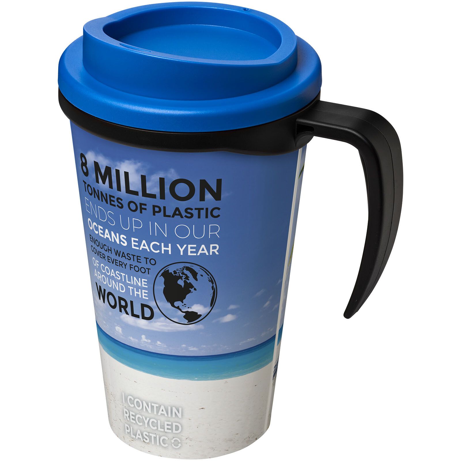 Brite-Ameriano Grande 350 ml Isolierbecher - schwarz -  mittelblau-825