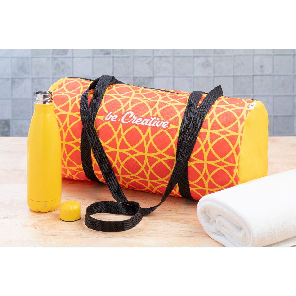 SuboBag Gym Individuelle Sporttasche - schwarz - weiß-745