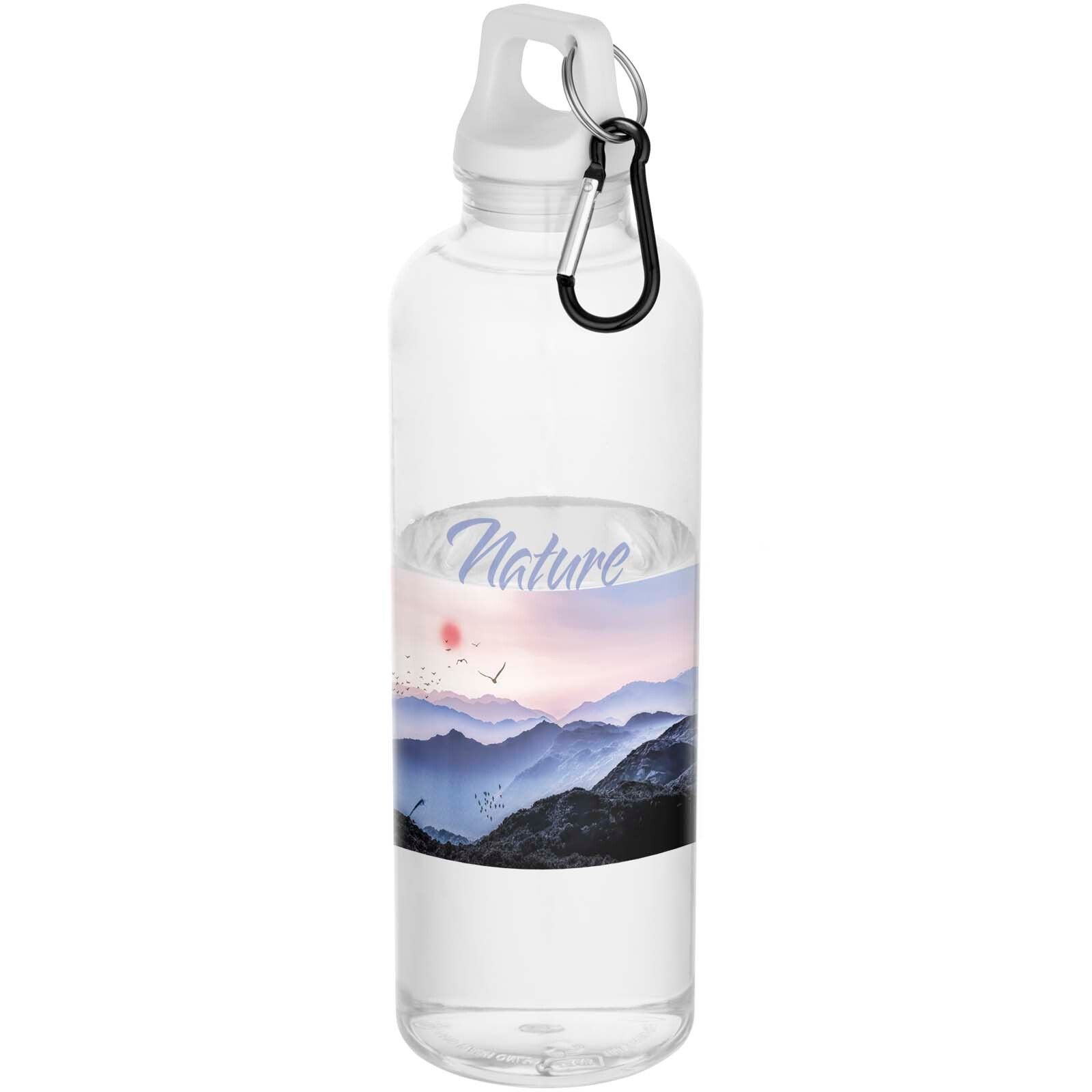 Oregon 750 ml RCS-zertifizierte Trinkflasche aus recyceltem Kunststoff mit Karabinerhaken - weiss-772