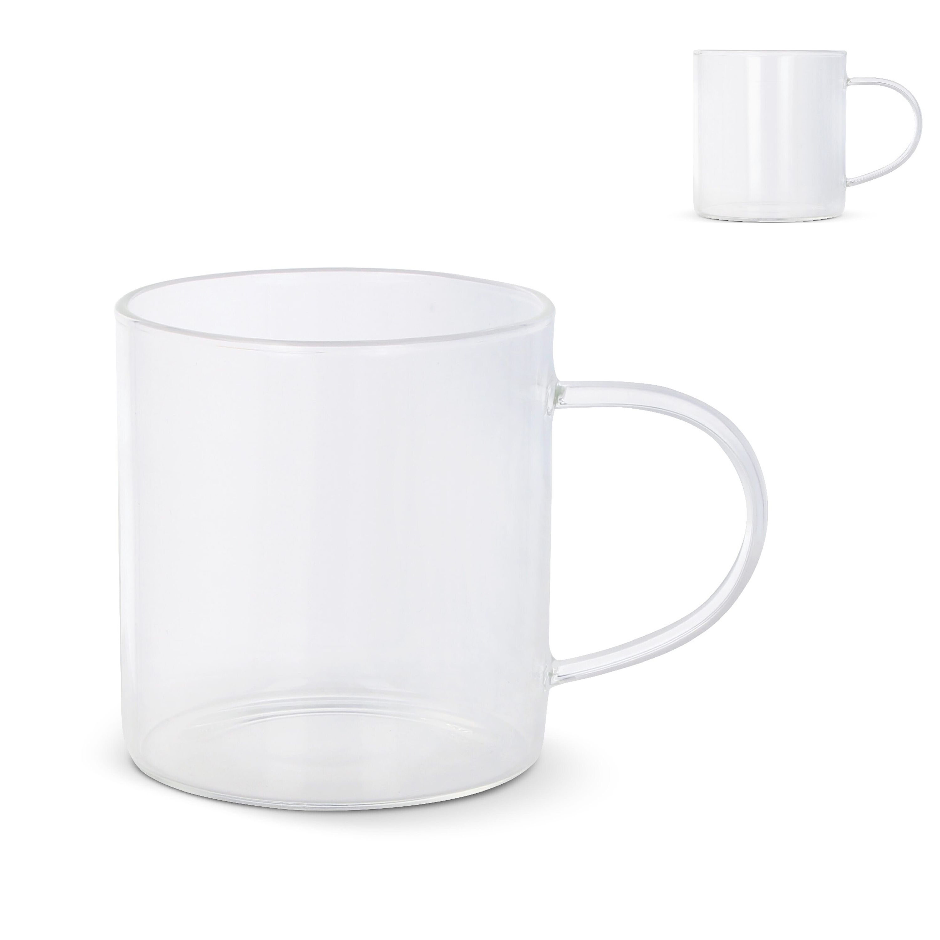 Kaffeeglas mit Griff Vardez 300 ml - transparent-133