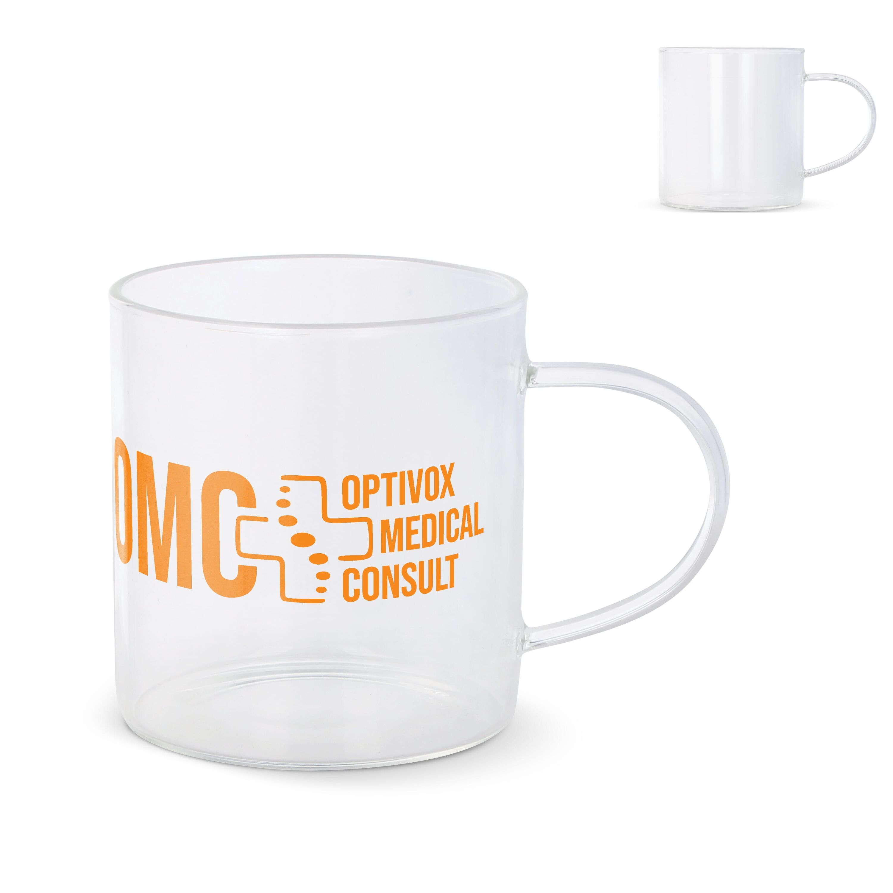 Kaffeeglas mit Griff Vardez 300 ml - transparent-133