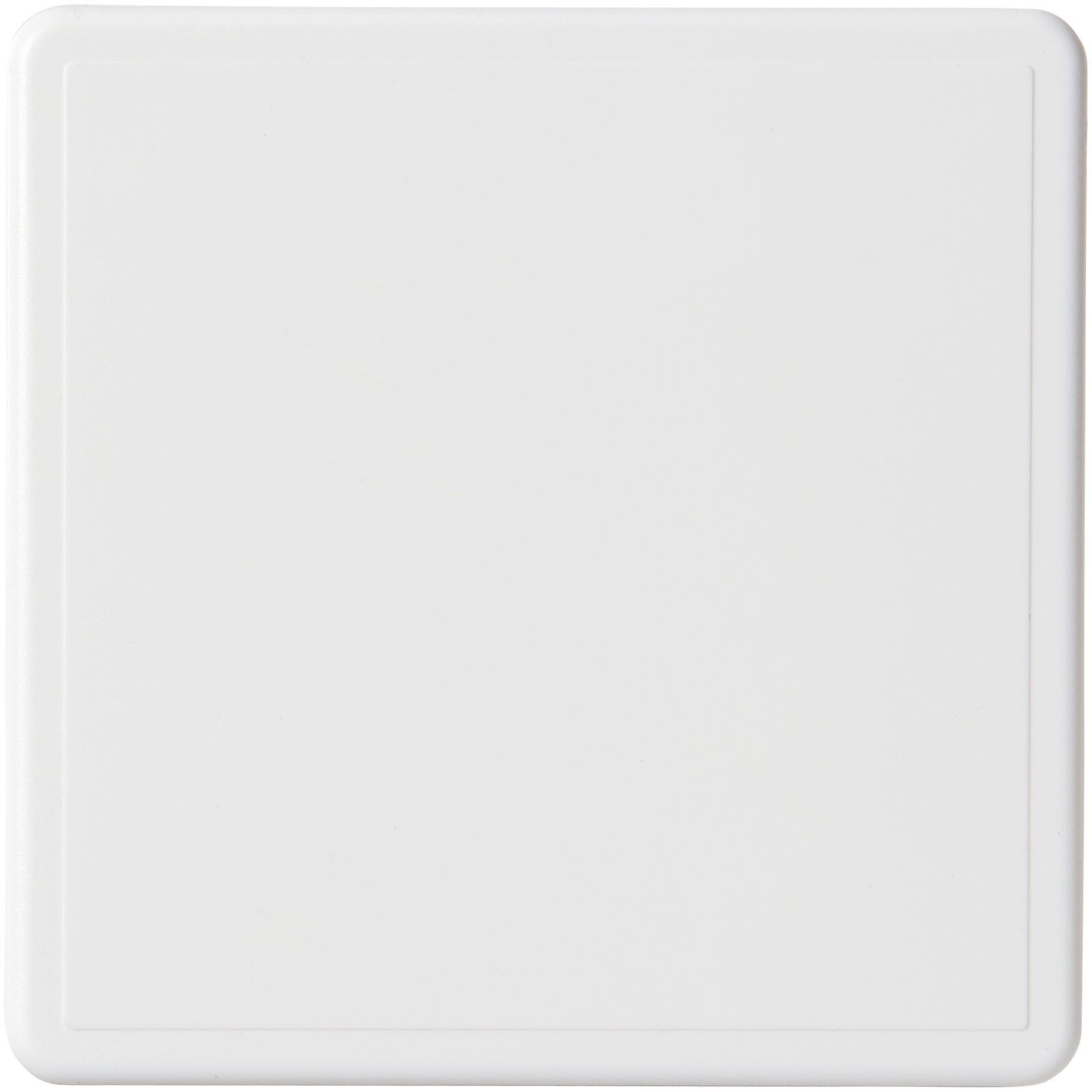 Renzo quadratischer Kunststoffuntersetzer - weiss-972