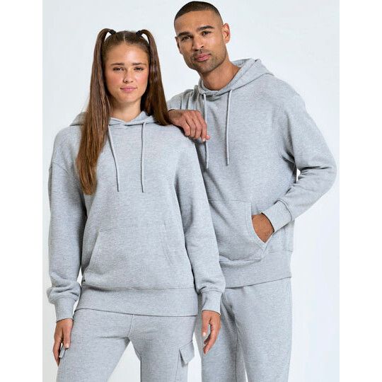 Unisex TriDri® oversized hoodie - heather grey-870