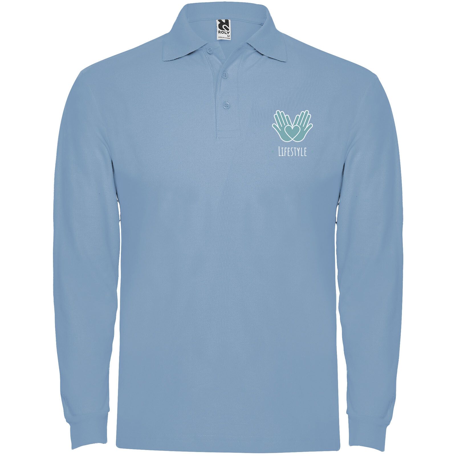 Estrella Langarm Poloshirt für Herren - himmelblau - XL-278