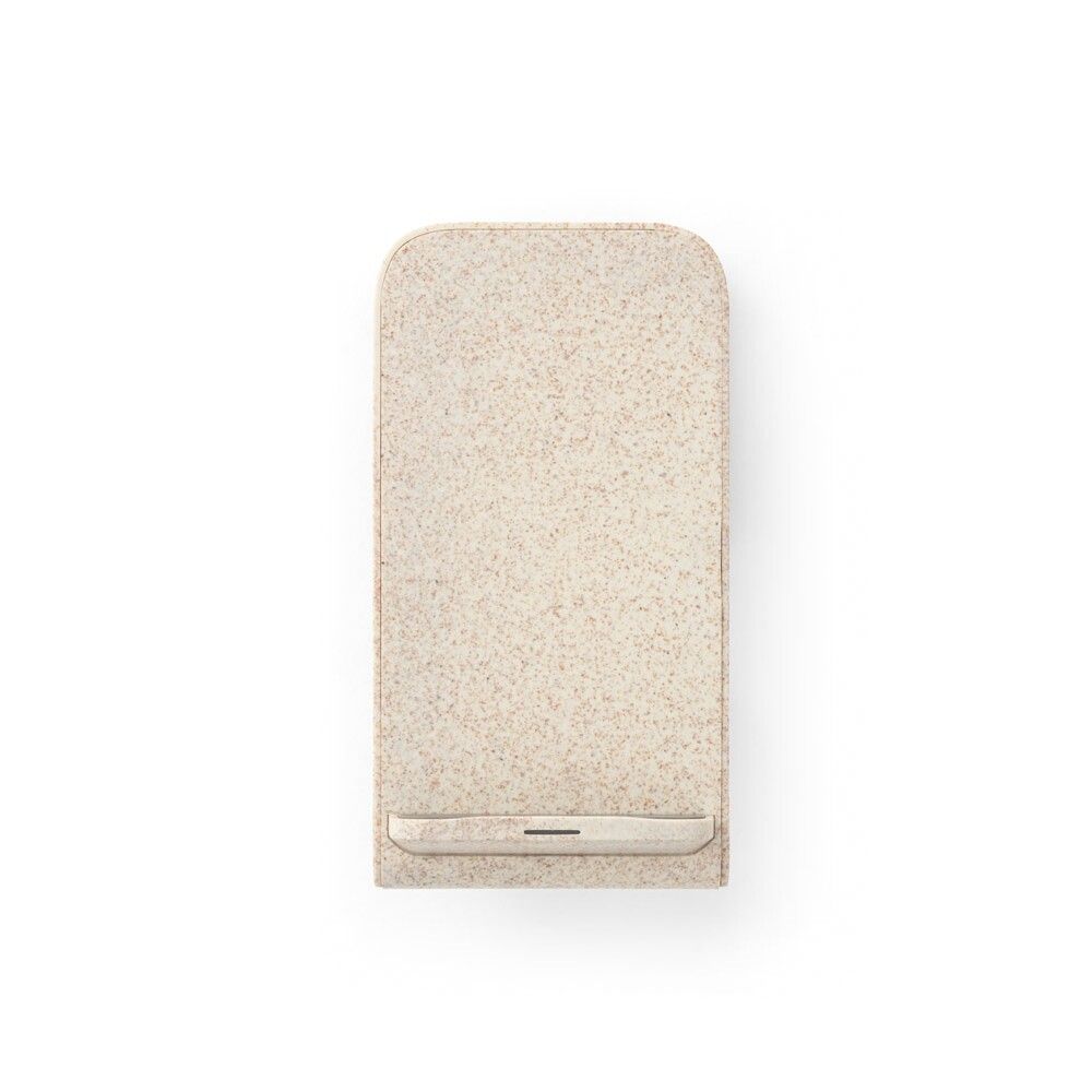 ENGLERT Smartphone-Halter mit 10W-Ladegerät aus ABS-Weizenstroh - natur-924