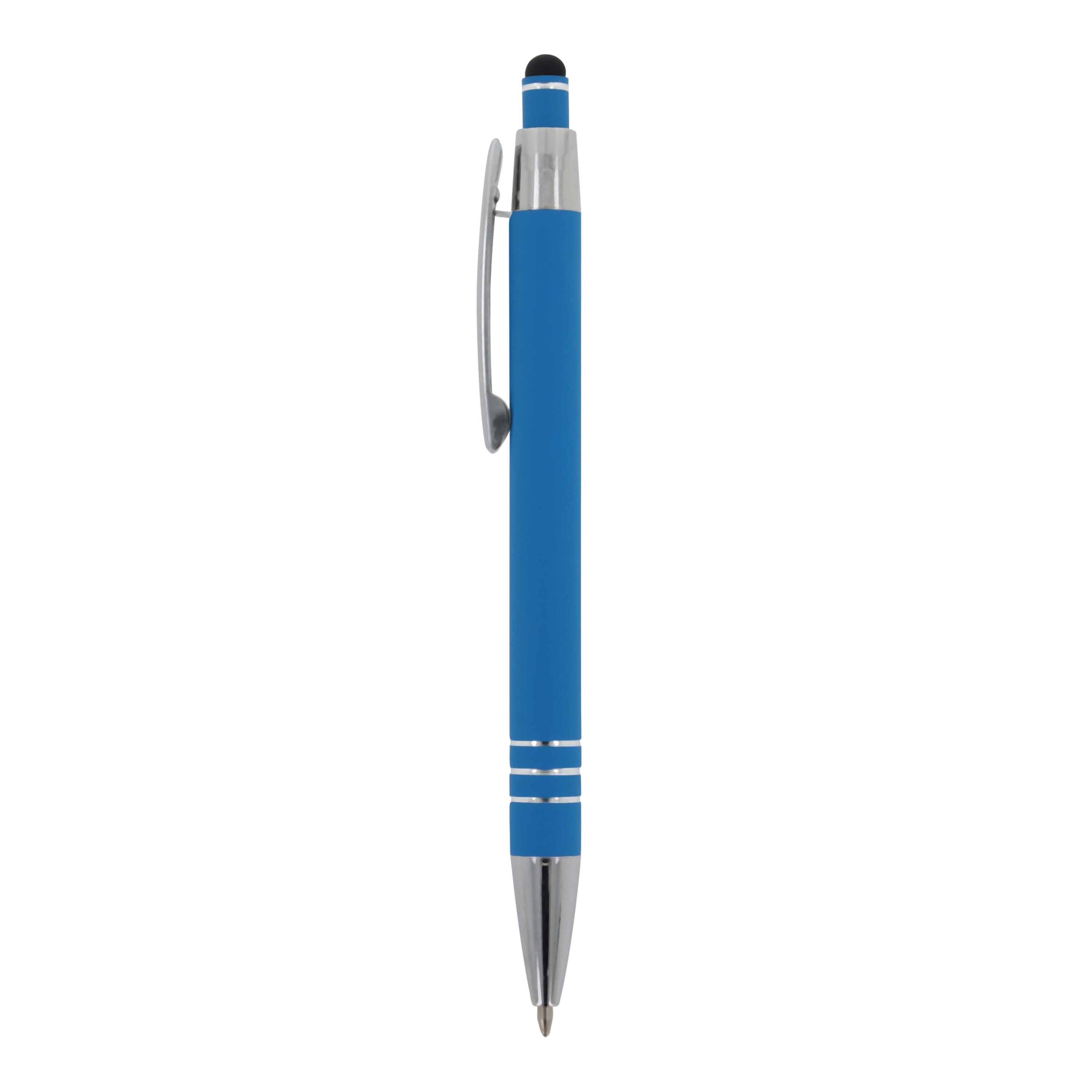 Kugelschreiber Athen Metall Softtouch - hellblau-368