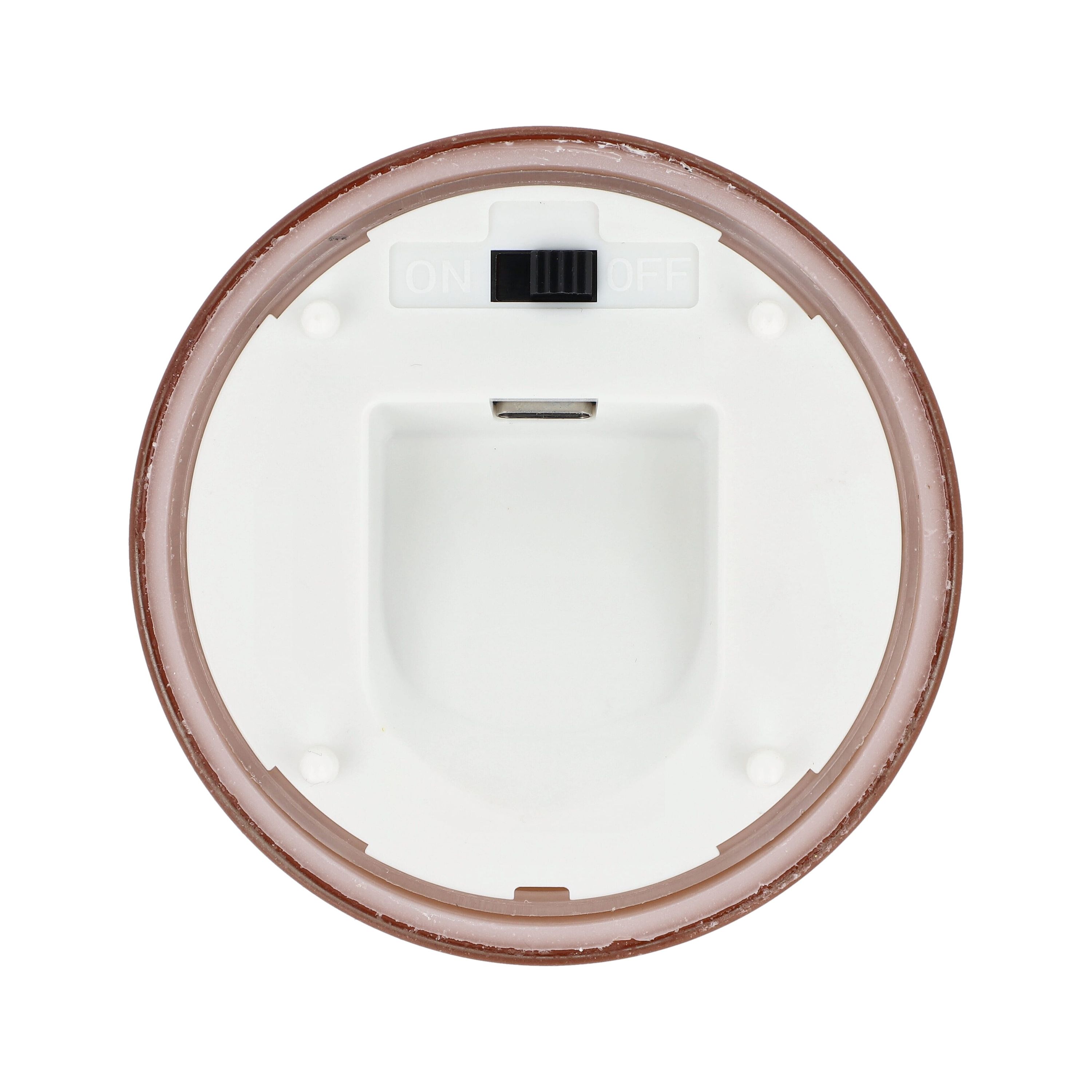 Nyelle Wiederaufladbare LED-Wachskerze im Glas - braun-740