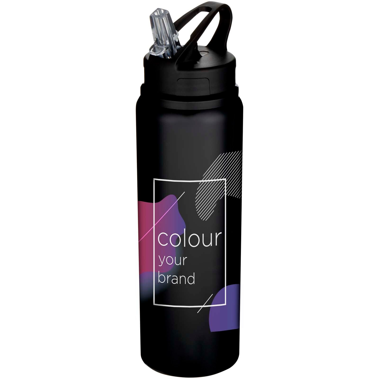 Fitz 800 ml RCS-zertifizierte, einwandige Trinkflasche aus recyceltem Edelstahl - schwarz-129