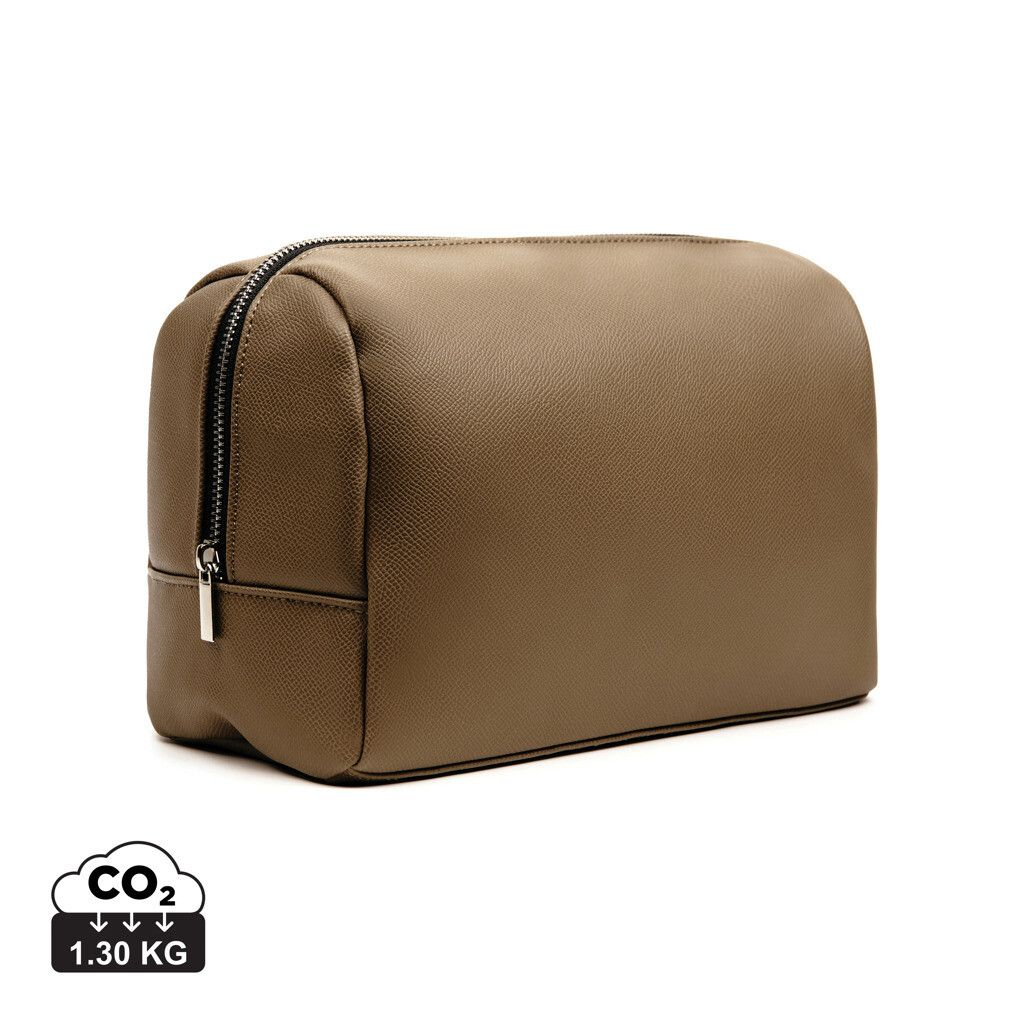 VINGA Bermond Kulturtasche aus RCS recyceltem PU - braun-561