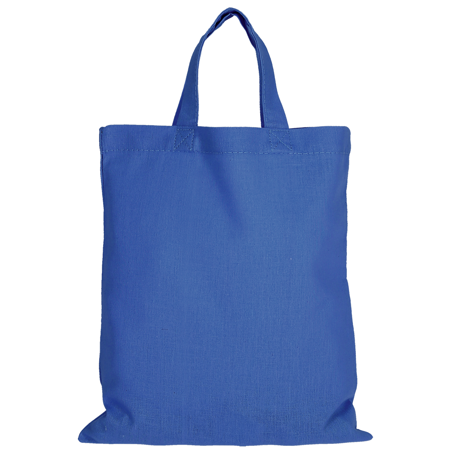 kleine Einkaufstasche Baumwolle - kurze Henkel - royalblau-381