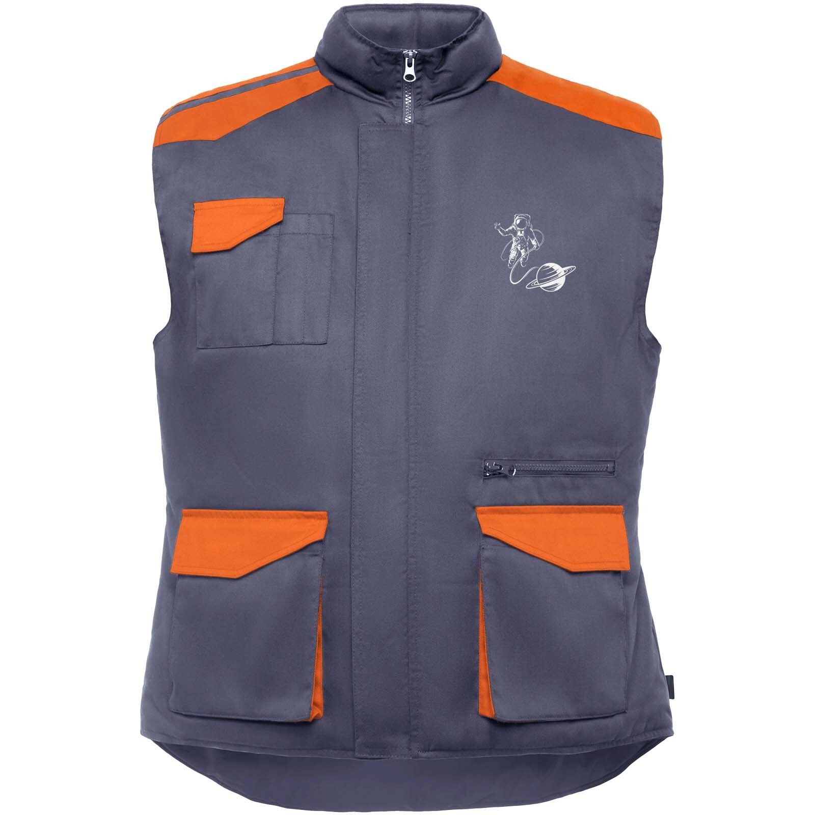 Armada Arbeitsweste mit mehreren Taschen - blei -  orange-846