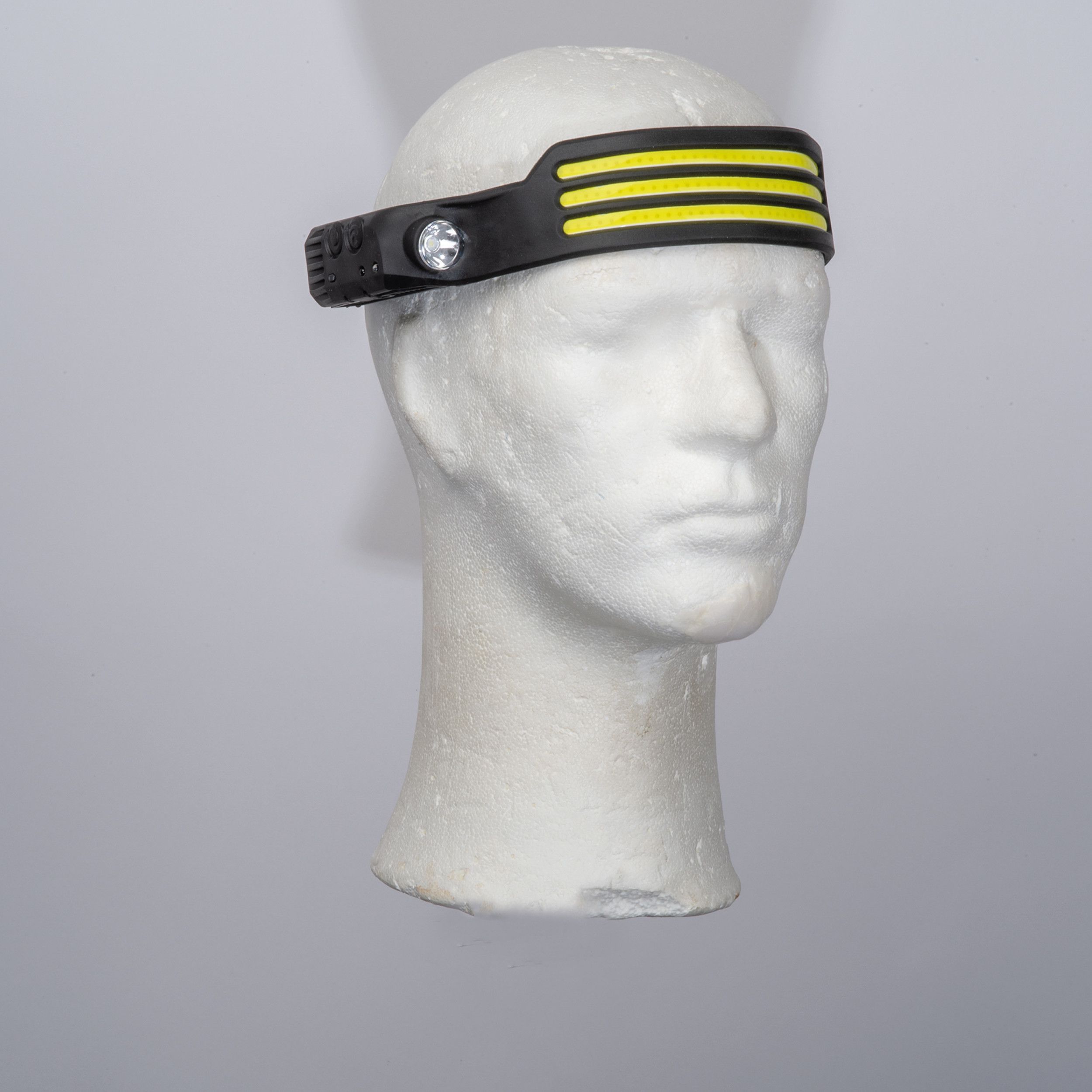 Stirnlampe mit COB Leuchten  - schwarz-267