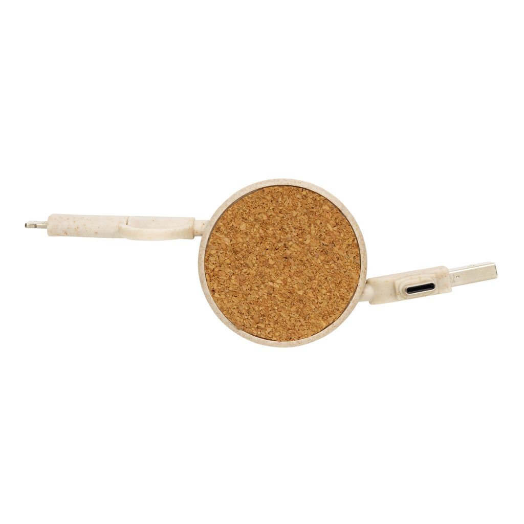 Kork und Weizen 6-in-1 Ladekabel - khaki-861
