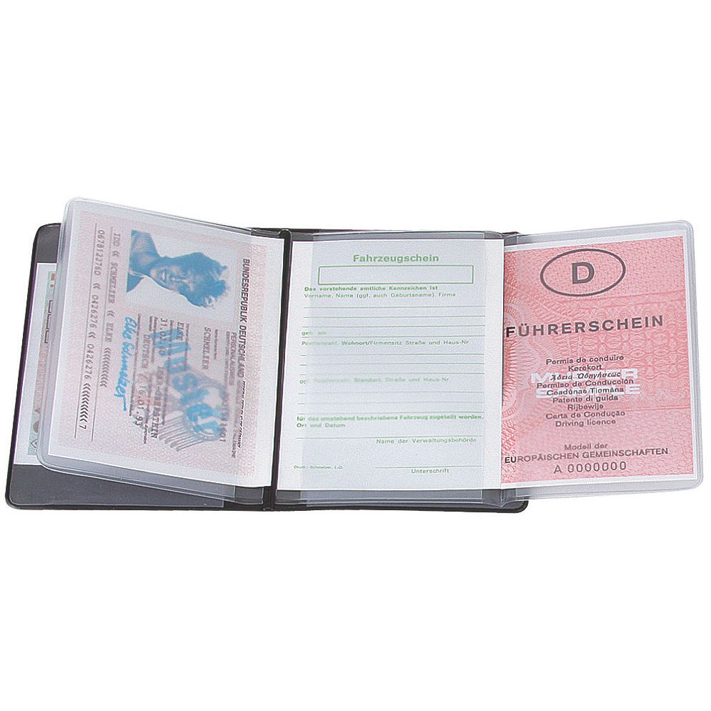 CreativDesign® Ausweistasche "5-fach" Normalfolie - schwarz-422
