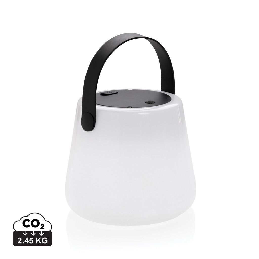 SolarGlow Außenleuchte aus RCS rec. Kunststoff mit USB-Lampe - weiß-108