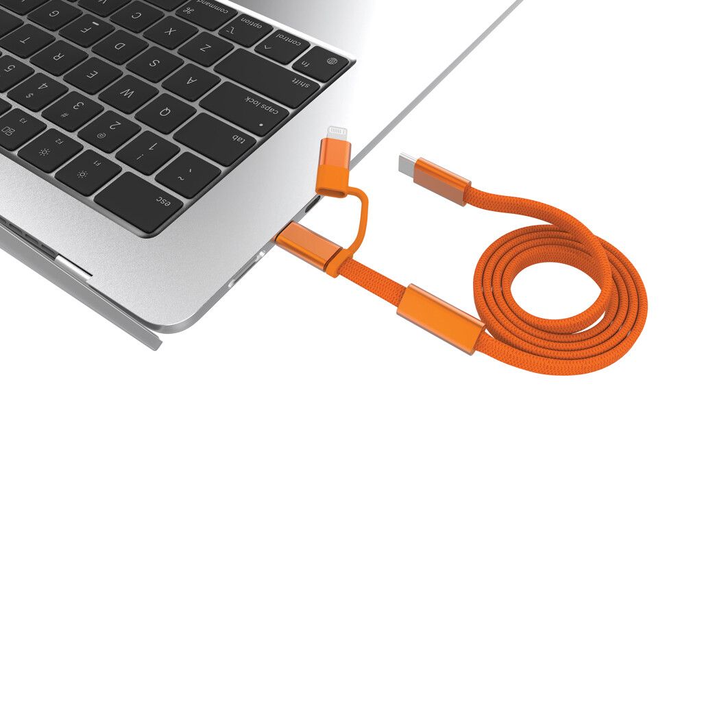 Arc RCS 60W 120cm 2-in-1 Schnellladekabel - orange-854