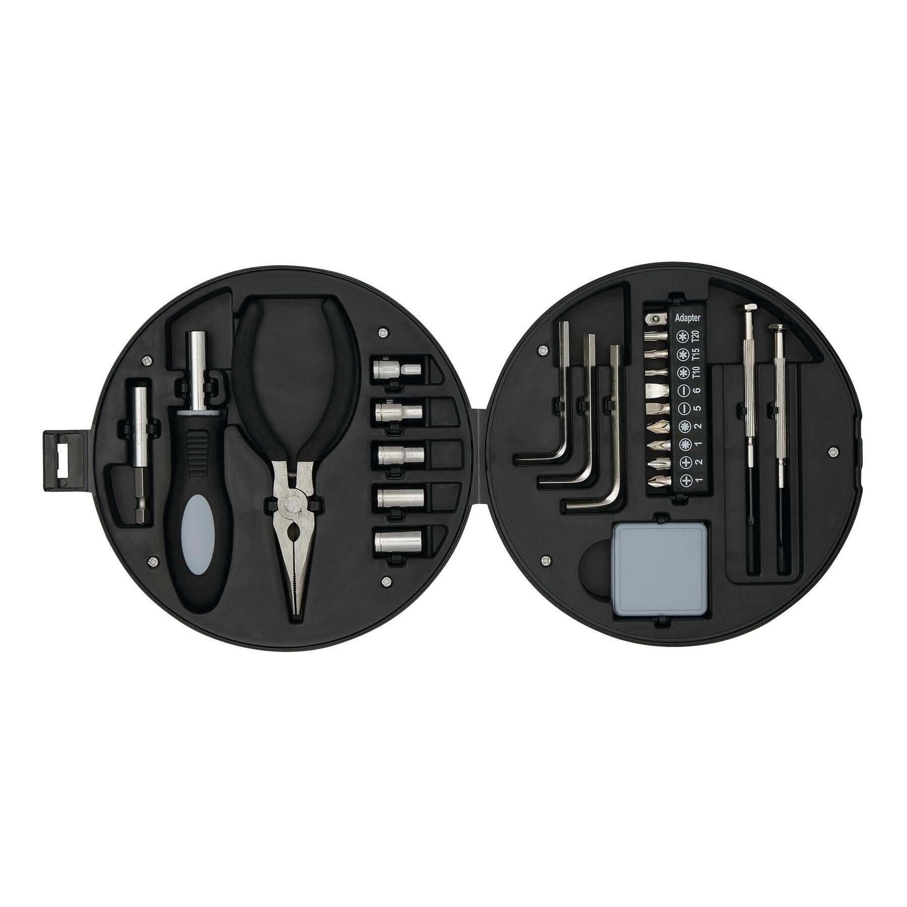 Werkzeug-Set COMPACTY - schwarz - silber-537