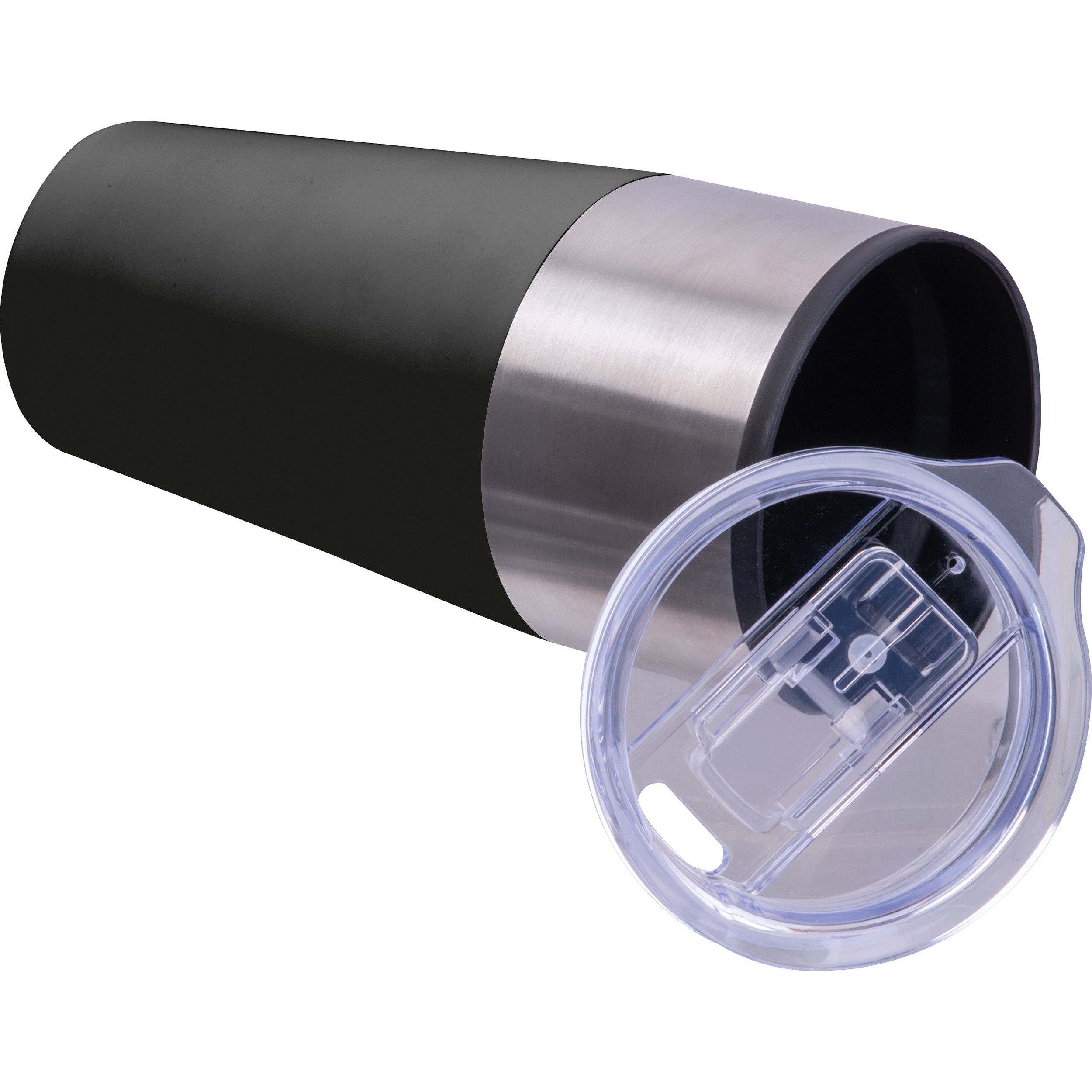 Doppelwandiger Trinkecher, 600ml JORDAN - schwarz-495