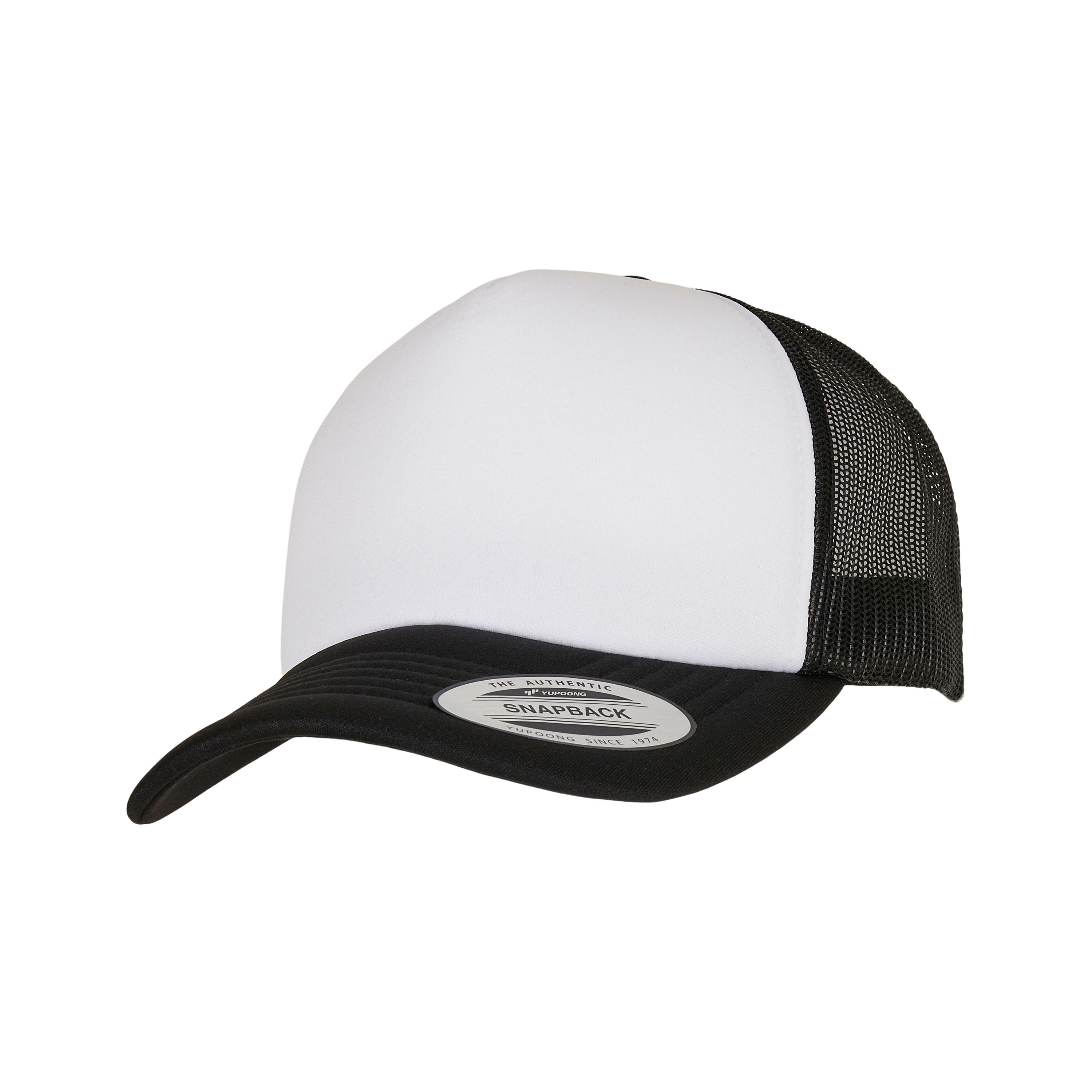 YP Classics® Curved Foam Trucker Cap - black - white - black-550