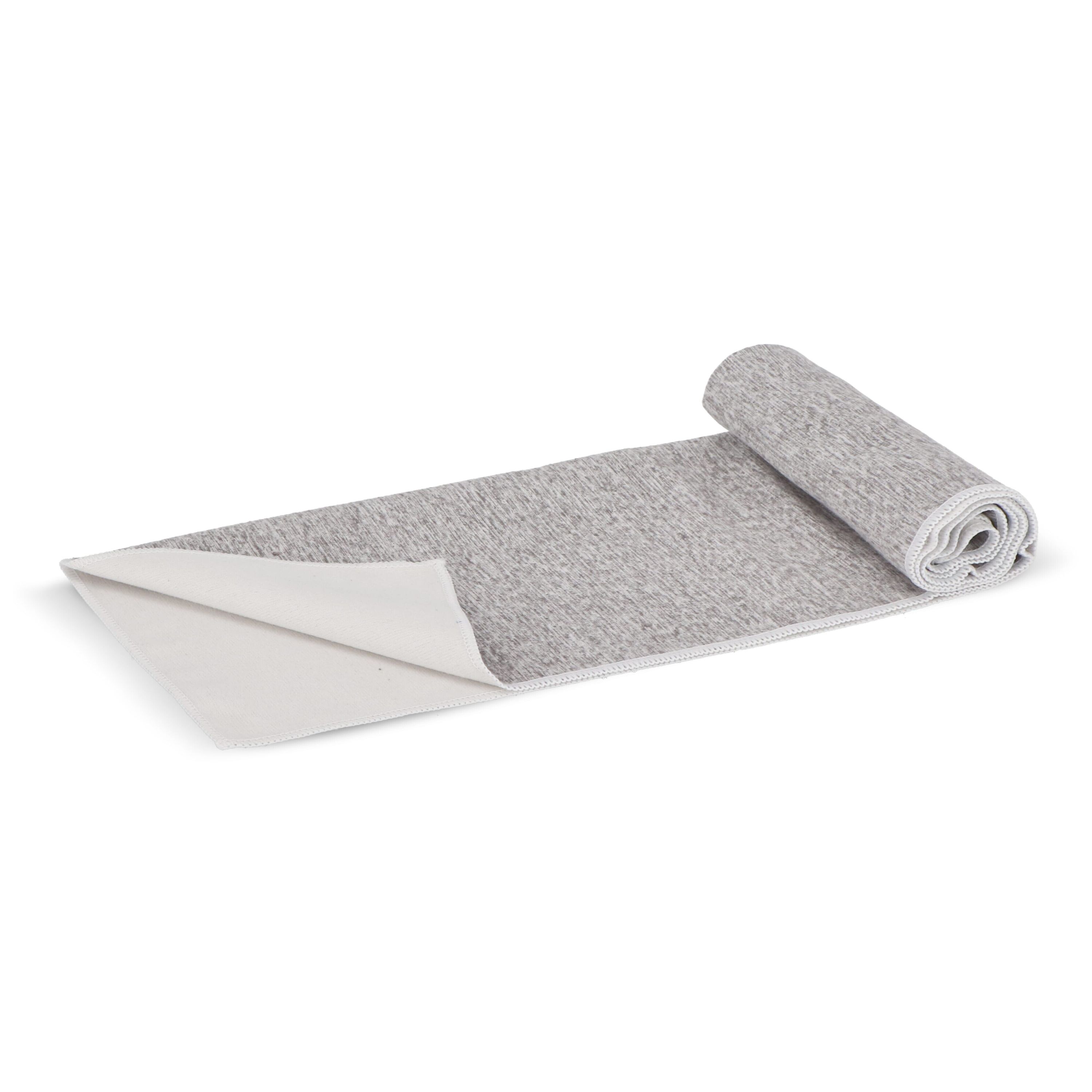 Schnelltrocknendes Handtuch R-PET 30 x 80 cm Sublimation - weiss  -  grau-730
