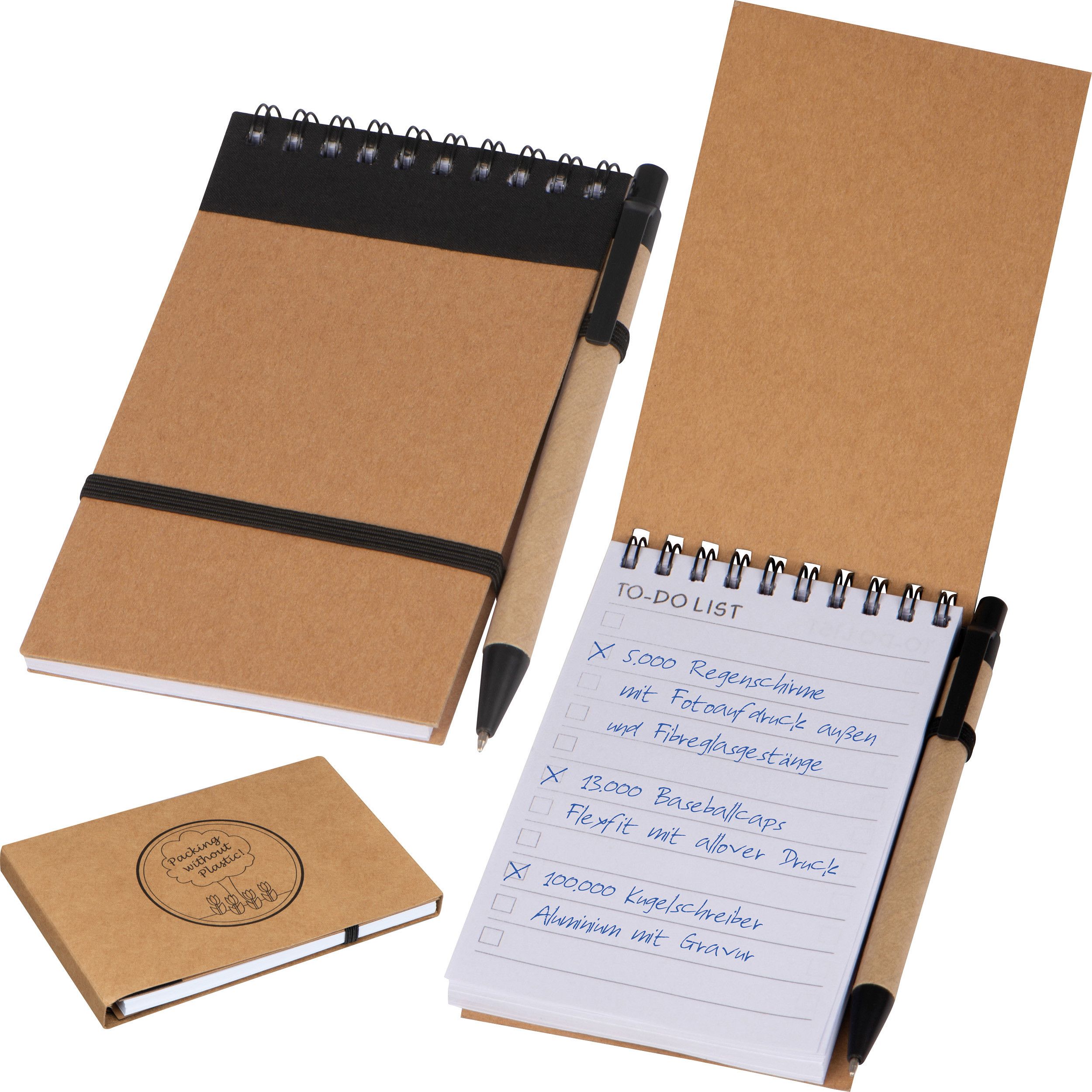 Ringbuch mit Kugelschreiber und "To do Liste" - schwarz-794