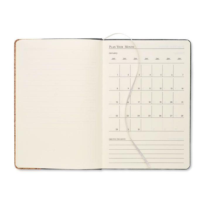 DIN A5 Notizbuch RPET-Filz CORKBOOK - steingrau-733