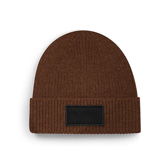 Fashion Patch Beanie - walnut - black-238