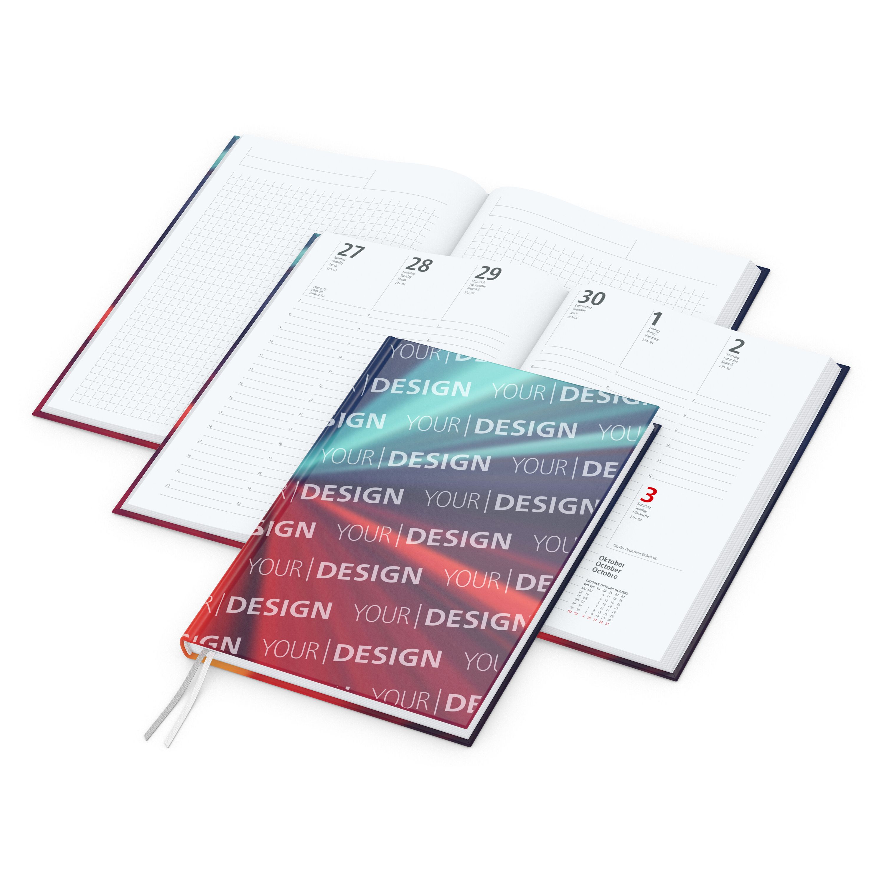 Wochenkalender vorne + Notizen hinten Note-Hybrid, A5, matt-42