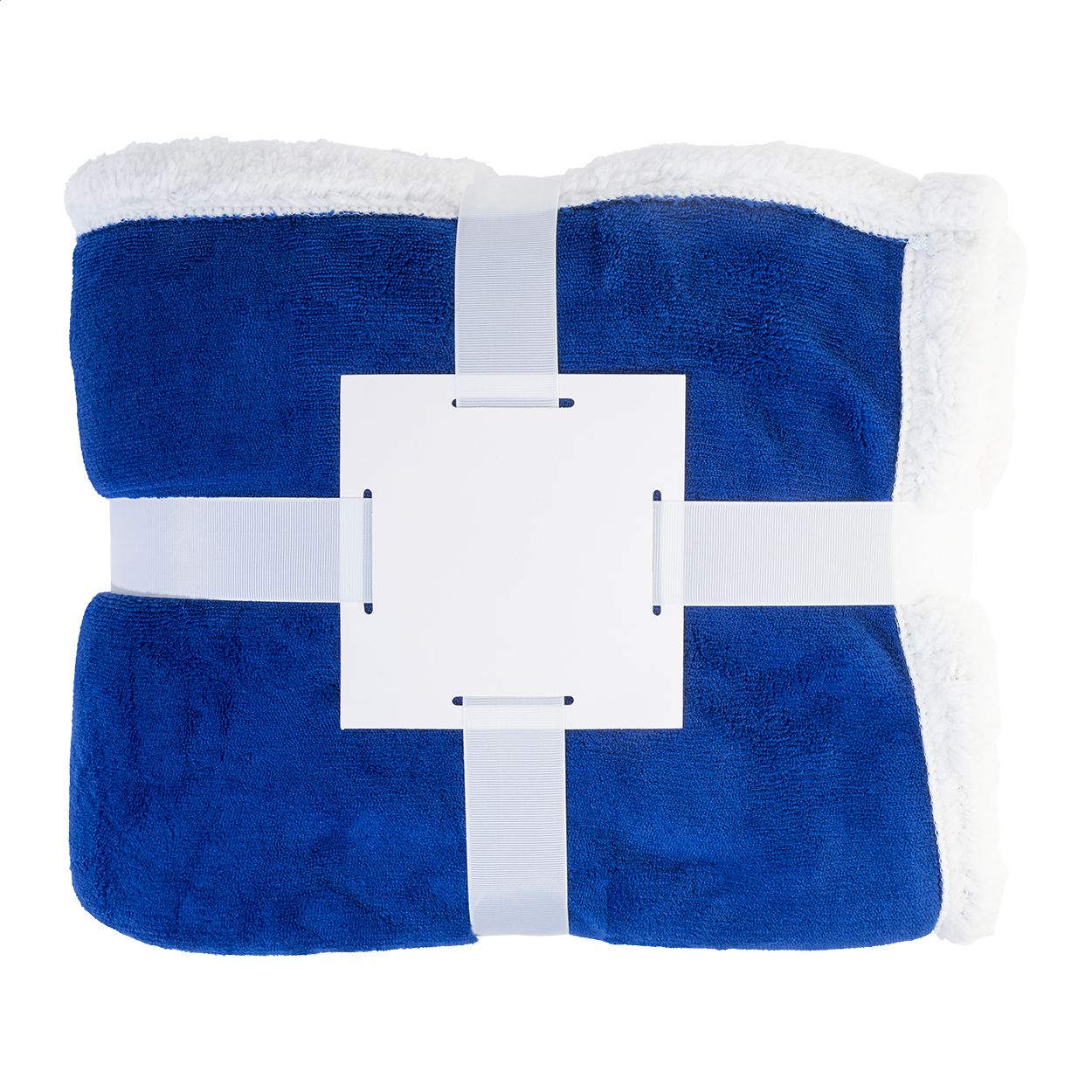Korallen-Fleecedecke Sammia - blau - weiß-714