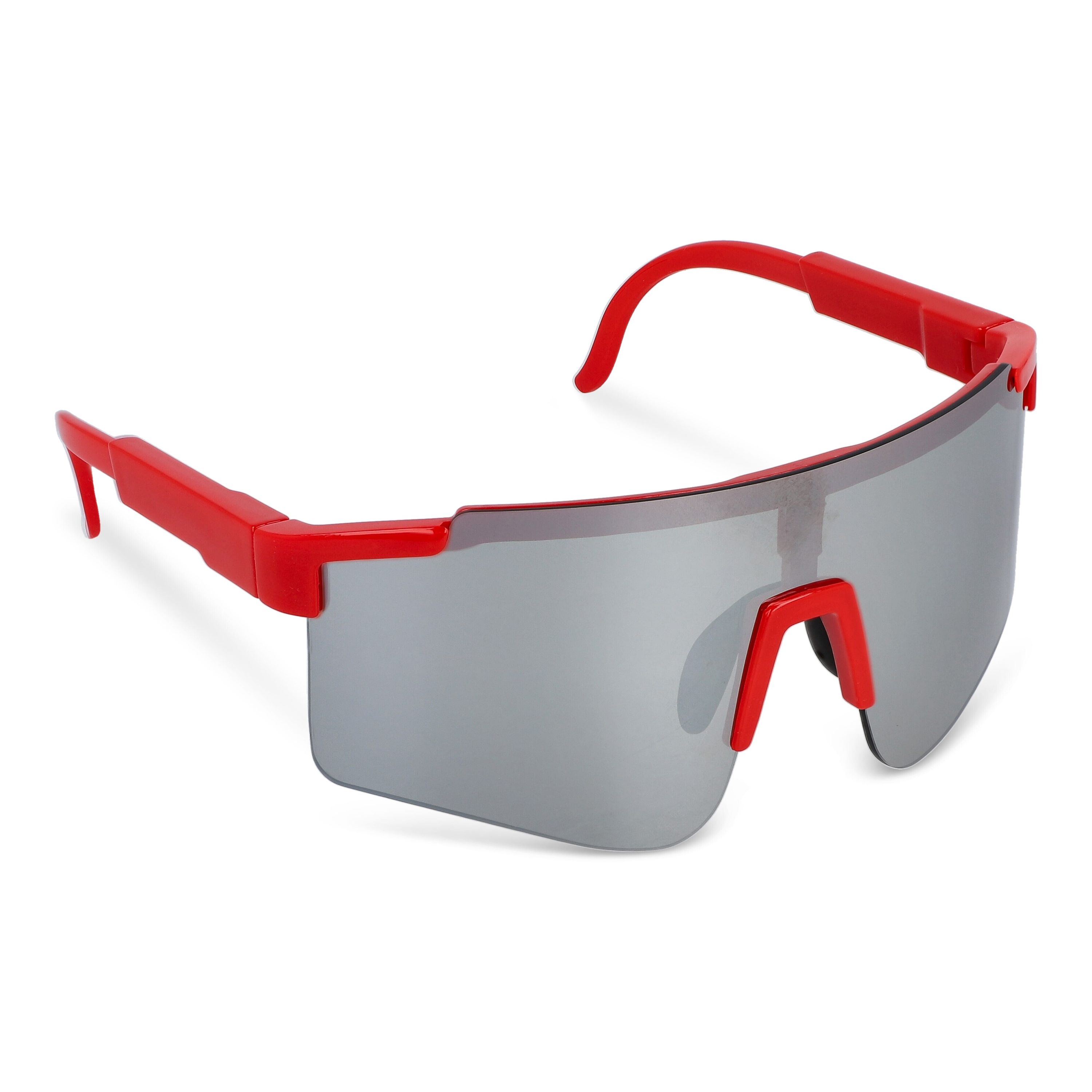Tom R-PC Sport-Sonnenbrille mit verspiegelten Gläsern UV400 - rot-430