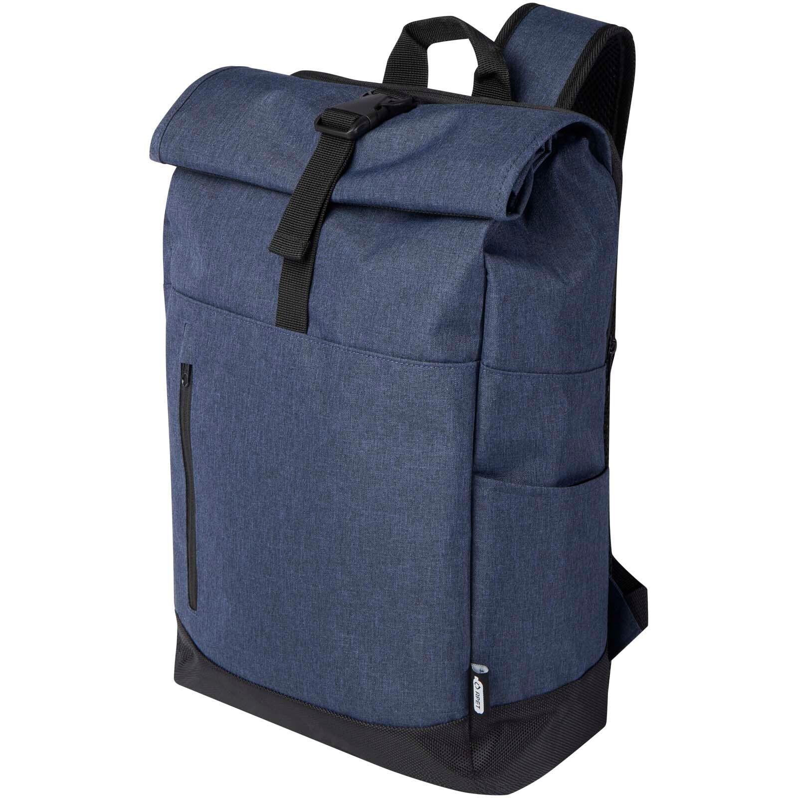 Libra 15,6" GRS recycelter Rolltop Laptop-Rucksack 12L - heather navy-784